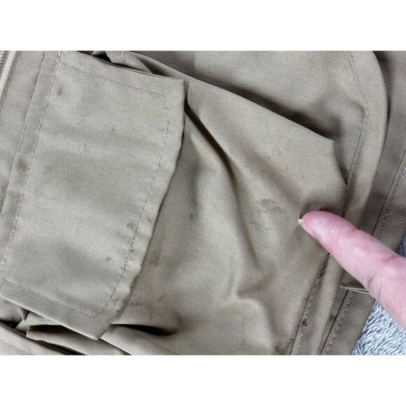 Cabelas Khaki Fly Fishing Vest M Patch & Fly Loop Outdoor Tactical Utility - Picture 5 of 9